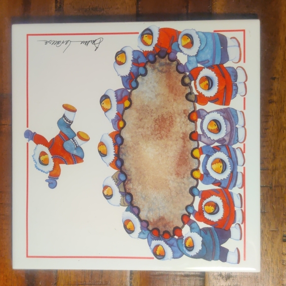Barbara Lavallee Ceramic Trivet - Picture 1 of 3